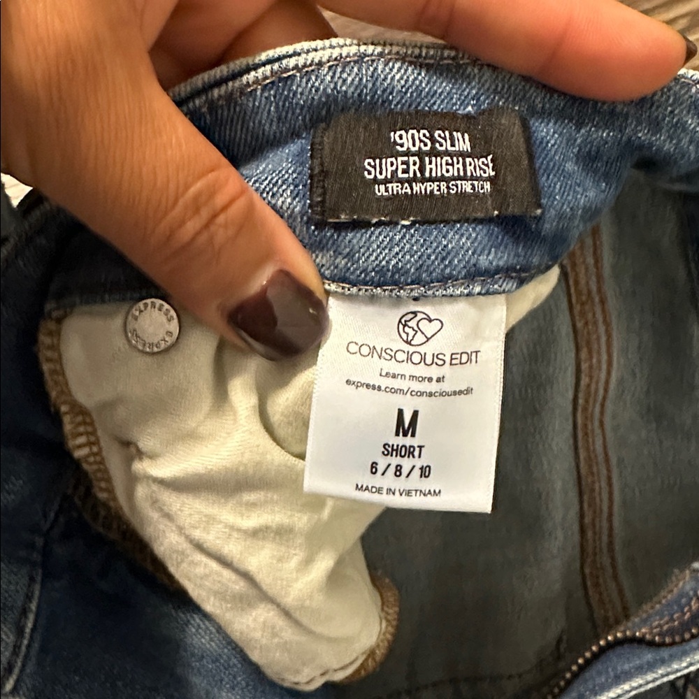 🆕 NWT Express 90s Slim Super High Rise Jeans - Picture 4 of 6